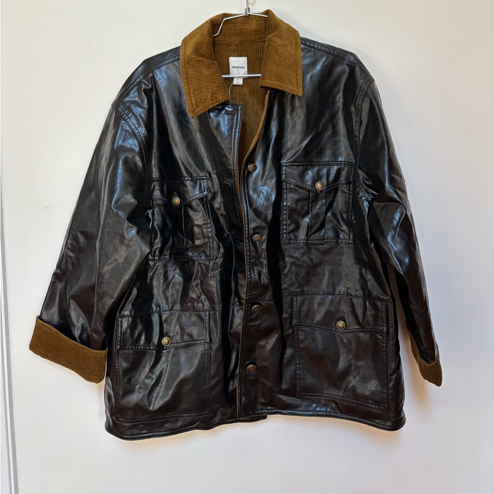 NWOT Maeve Patent Chore Jacket Size Small - Picture 5 of 15